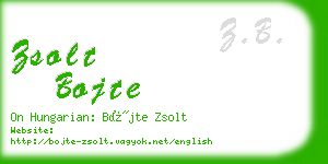 zsolt bojte business card